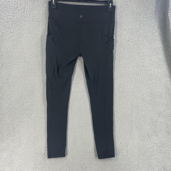 Prana Pants Womens Large Black High Rise Leggings Stretch Yoga Athletic Pockets - Picture 6 of 10